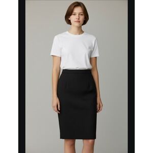 Ann Taylor LOFT Black Pencil‎ Skirt Office Career Business Casual Size 8